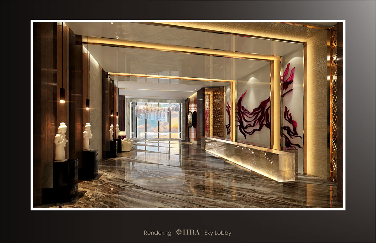 Chongqing IFC Hotel Public Areas - Sky Lobby